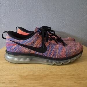 Nike Flyknit Air Max Men's Size 11 Photo Blue Total Crimson 620469-404